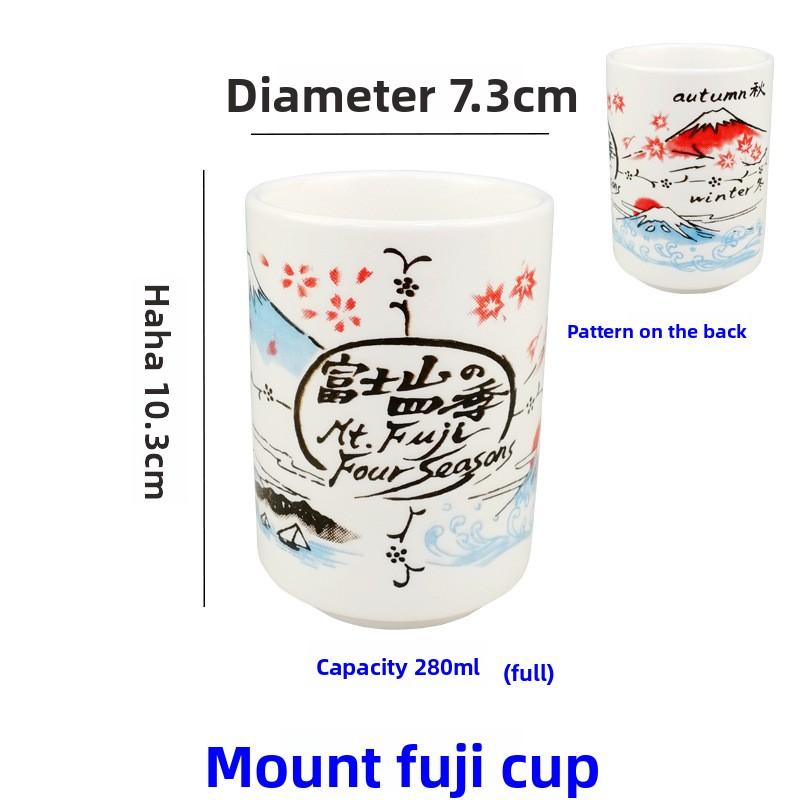 1PC Japanese Impression Ceramic Mugs 280ml Tea Wine Sushi Sake Cup Funny Family Restaurant Decoration Travel Gift for Friends