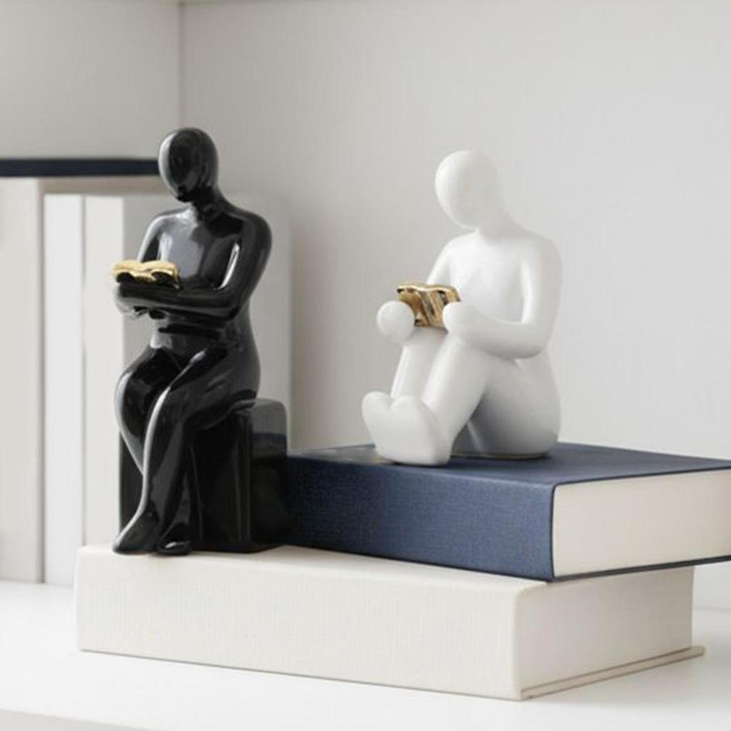 Book Holder for Shelf Compact Adjustable Tilt Angle Organization Decorative Modern Bookends for Family Friends Living Room Home