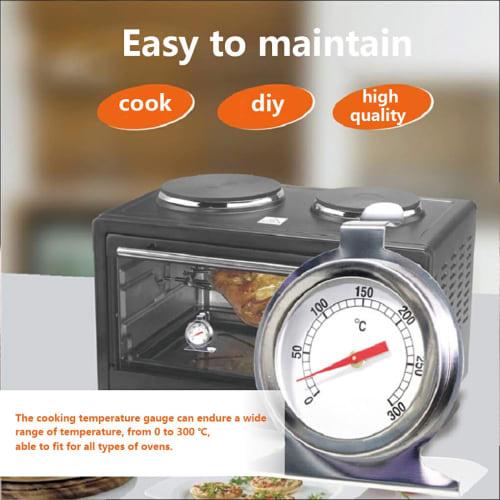 DOSJJIASL Oven Thermometer Stainless Steel Kitchen Meat Grill Microwave Thermometer Glass Dial Household Cookware Chef
