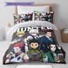 Hunter X Hunter Pattern Bedding Quilt Set Quilt Cover Pillowcase Home Birthday Gift(1 * Duvet Cover + 2 * Pillowcase, Without Core)