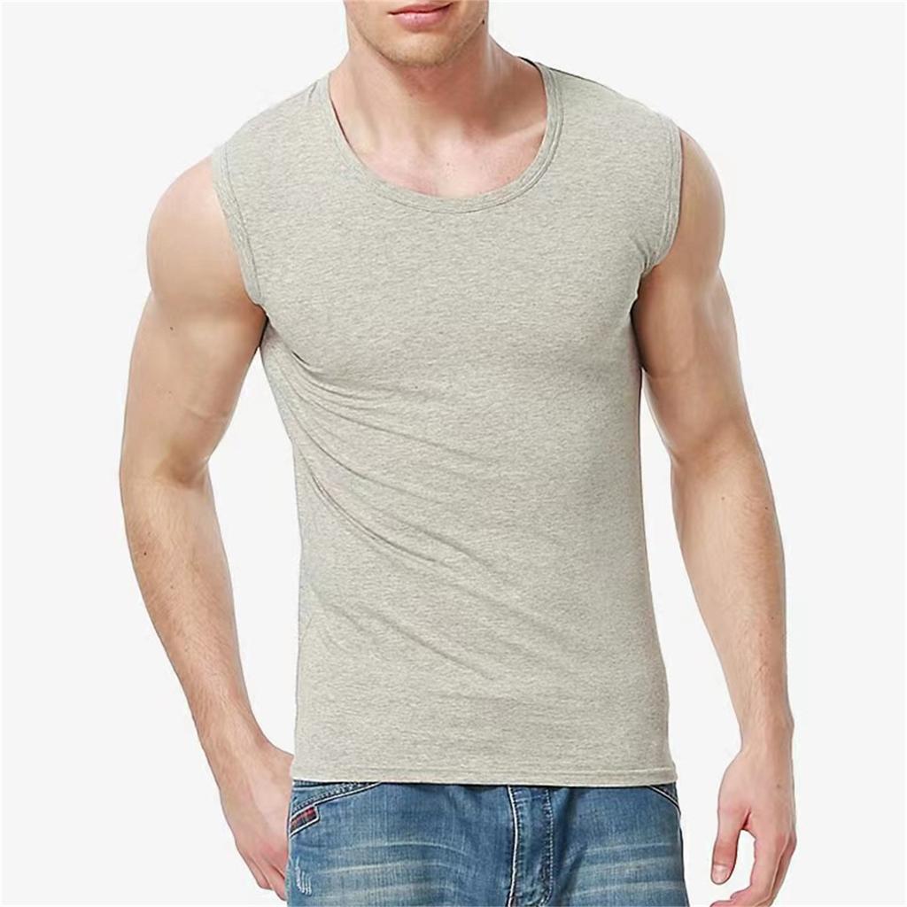 Men's Sleeveless T-shirt Casual Sports Basic Short Sleeve Lightweight T-shirt Tank Top