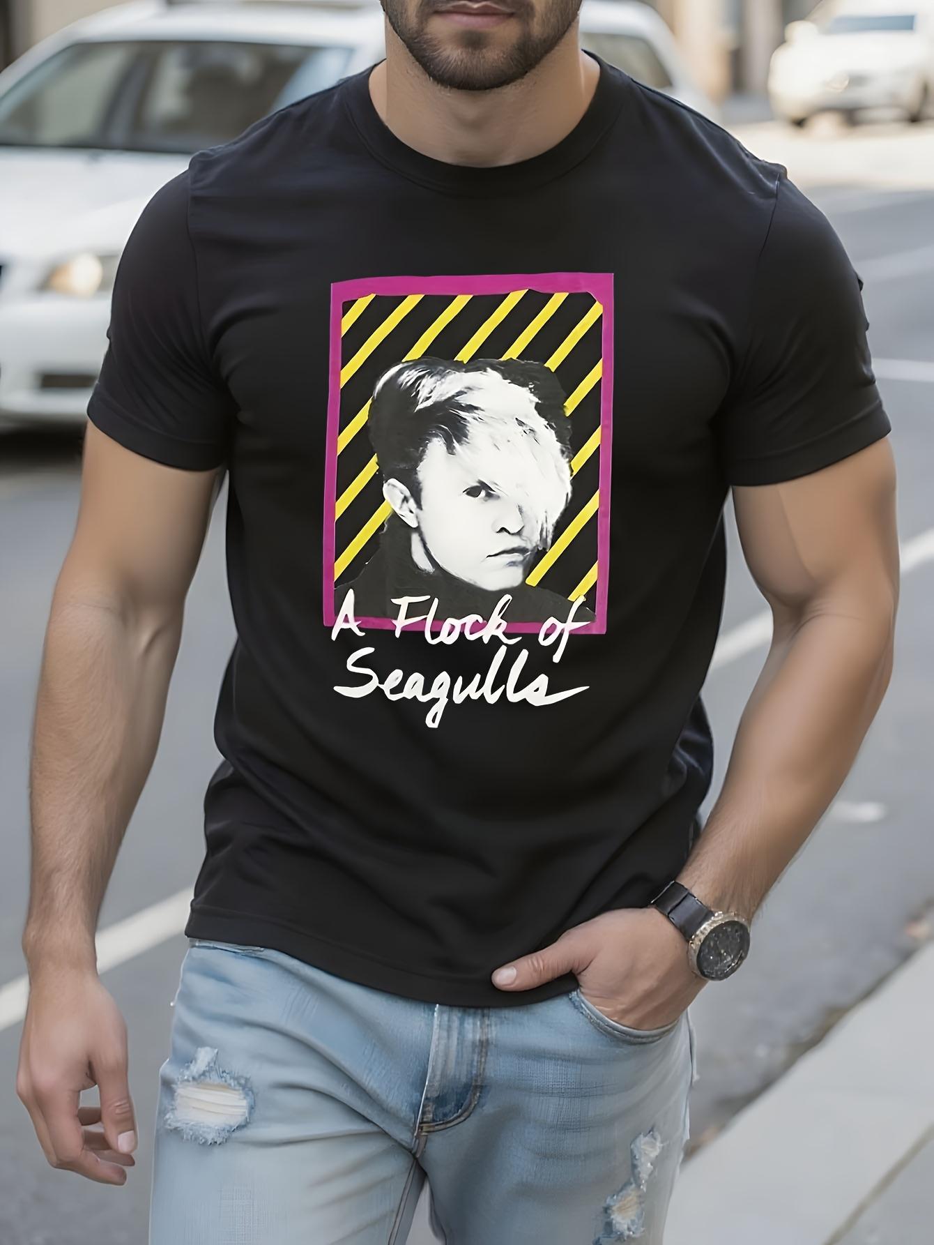A Flock of Seagulls Graphic Tshirt Graphic Tshirt - Black... XXL