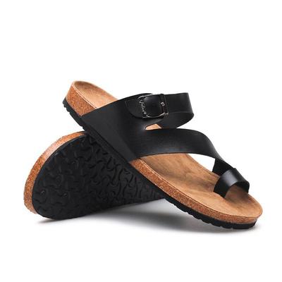 Men's Korean Style Cork Slip-On Sandals - Casual Summer Beach Flip Flops.