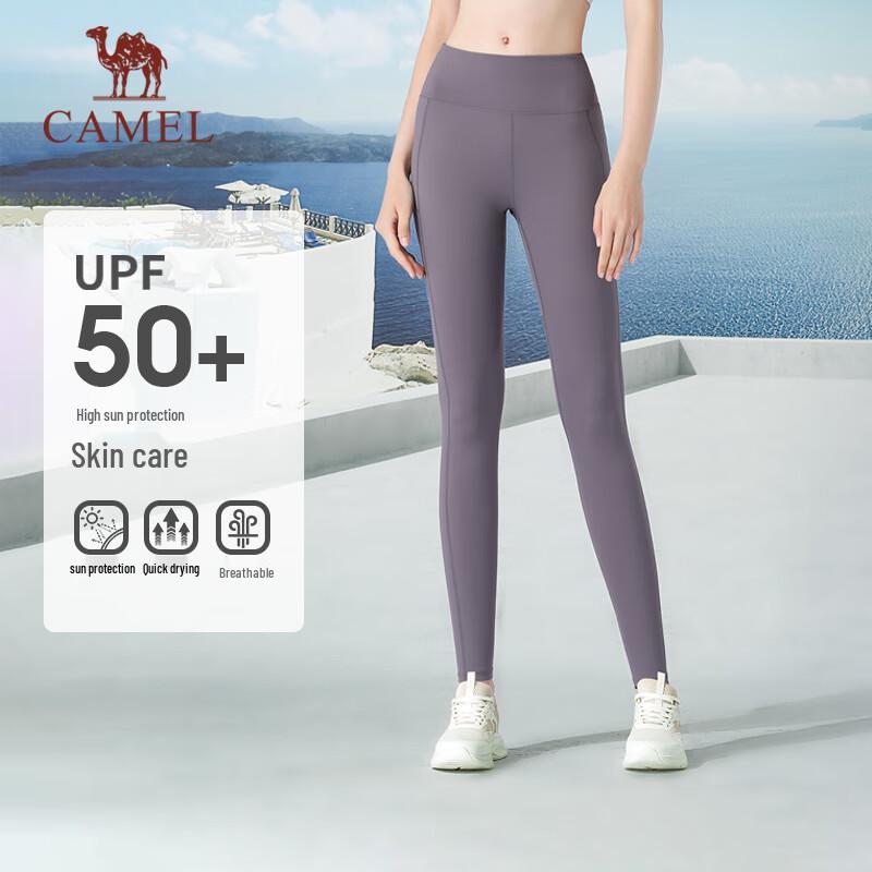 

CAMEL Women s Sun Protection Quick-Dry High-Waist Fitness Ankle Pants Y1S10Q6608A L