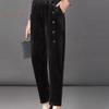 Pantaloni Chic Autunno Inverno Vintage in Velluto a Coste Nuovi Casual a Vita Alta Caldi Lunghi Retro alla Caviglia Streetwear Moda