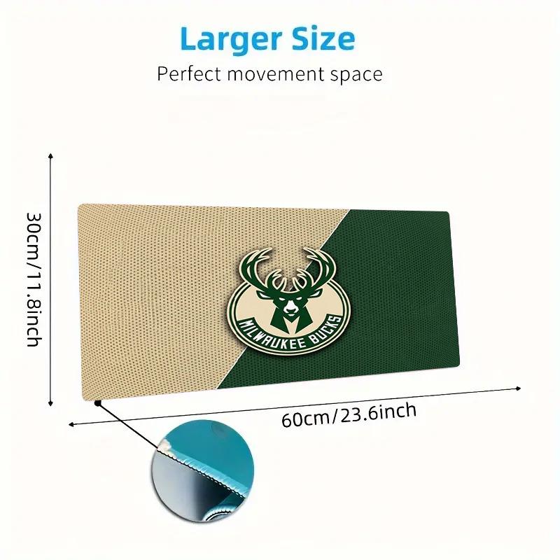 Milwaukee Bucks Color Mouse Pad Large Gaming Table Cushion Non-slip Laptop Tablet Big Mousepad XXL Mat Mini PC Playmat With Lock edge
