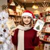 Christmas Themed Card Keeper Gift Book 8x6 Inch Spiral Bound Holiday Keepsake Booklet Retro Holder Merry Greeting Album Organizer for Xmas