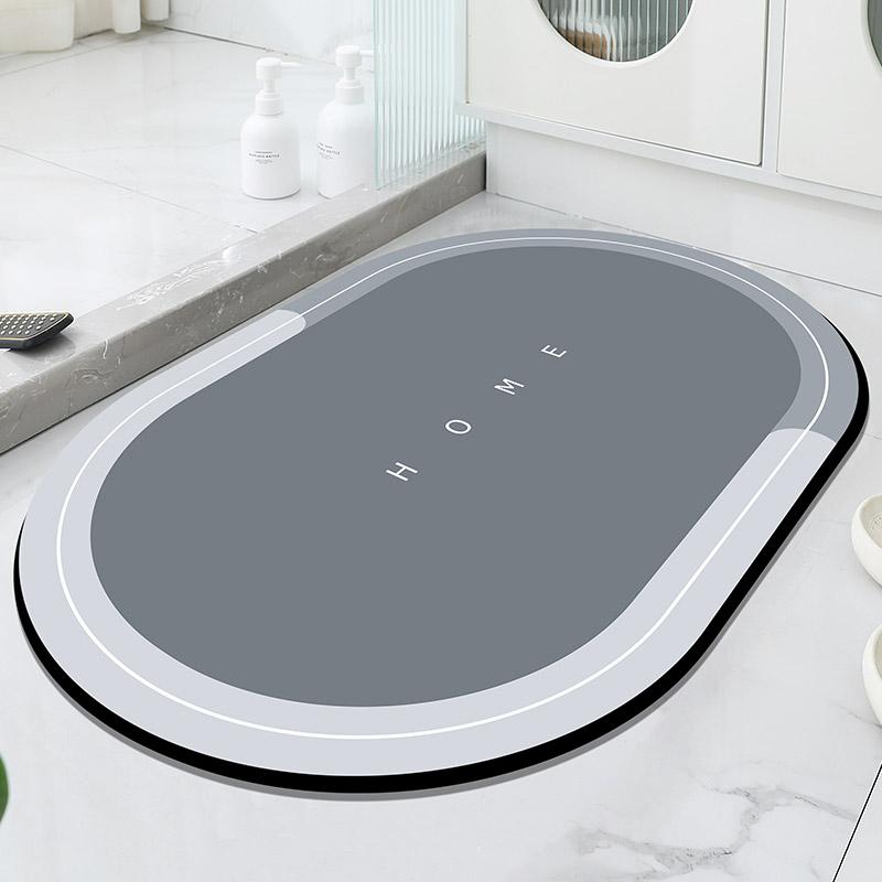 1pc of Diatom Mud Bathroom Floor Mat, Entry Water-absorbing Small Rug, Bathtub Foot Pad, Shower Room Door Mat, Hand-washable Mat