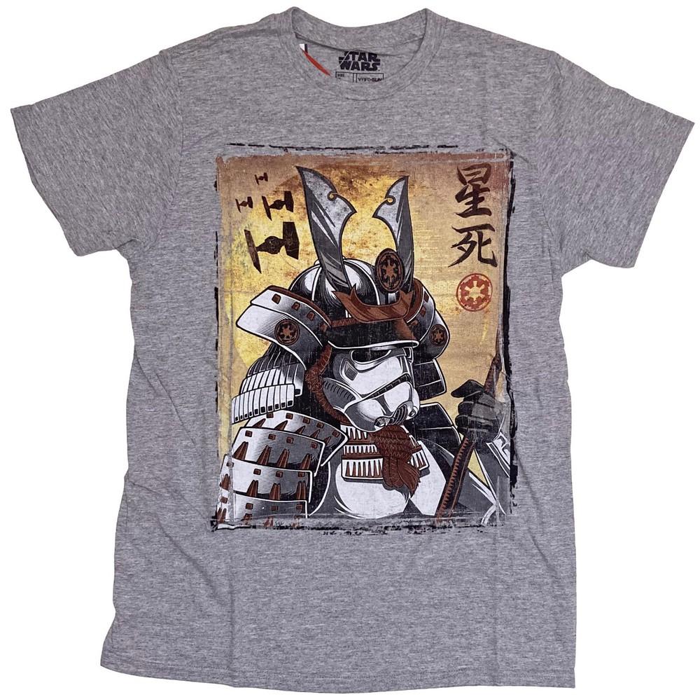 

Star Wars Stormtrooper Samurai Grey Heather Men s Graphic T-Shirt New 4XL