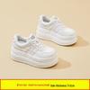 White 2025 Autumn Platform Sneakers: Sporty, Height-Enhancing 9cm Korean Leather Flatforms
