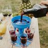 Unique 6 Shot Glass Dispenser And Carrier With Biodegradable Holder For Events