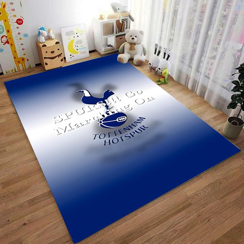 Tottenham Hotspur Carpet with Team Logo and Slogan Design Suitable for Use As an Anti-slip for Living Room Bedroom Sofas