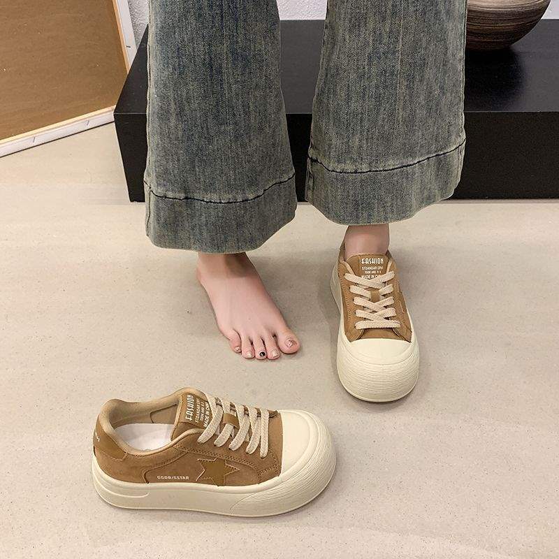 Platform-soled Star Board Shoes Women's 2025 Autumn and Winter New Velvet Warm Versatile Casual Sports Shoes Ins Tide
