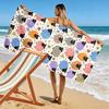 Colorful Sheep Pattern with Flowers Beach towel quick-drying for travel outdoor sports jogging beach and swimming