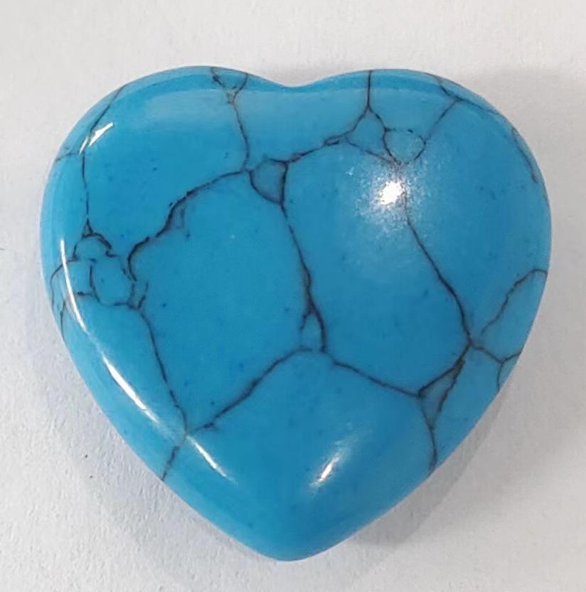 Heart-Shaped Natural Crystal Gemstone Pendant (20mm)