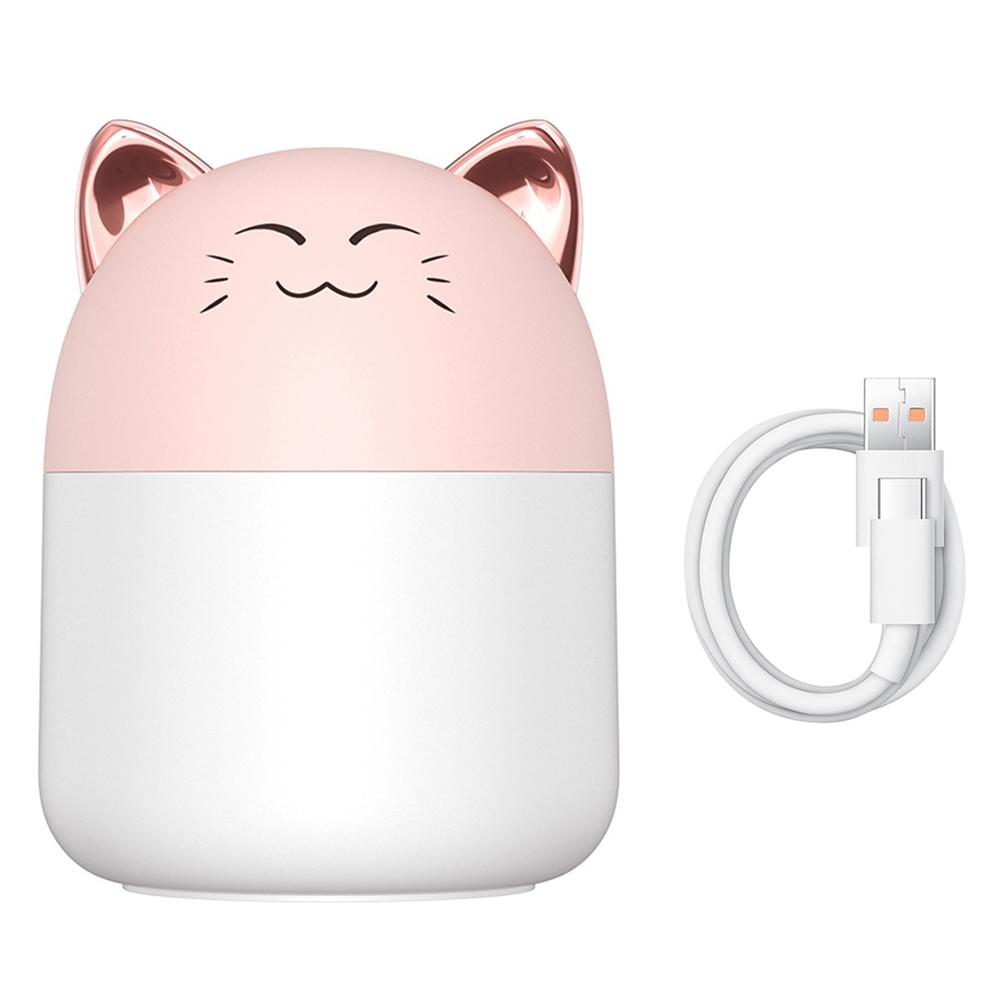 Mini Humidifier With Colorful Night Light 250ml Large Capacity Home Desktop Cool Mist Aroma Diffuser Purifier