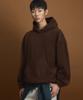 Felpa con cappuccio oversize in pile TNGT (Marrone) Tnts6F101W2