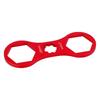 Aluminum Alloy Bicycles Fork Cap Wrenches with Two End Openings and Toothed Center Opening for Suspension Fork Maintenance