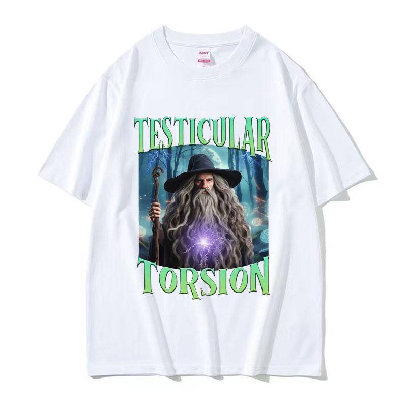 Shadow Wizard Funny T Shirt Testicular Torsion Meme Graphic Tee Shirt Men Women Retro Gothic Oversized Short Sleeve Tshirt Tops
