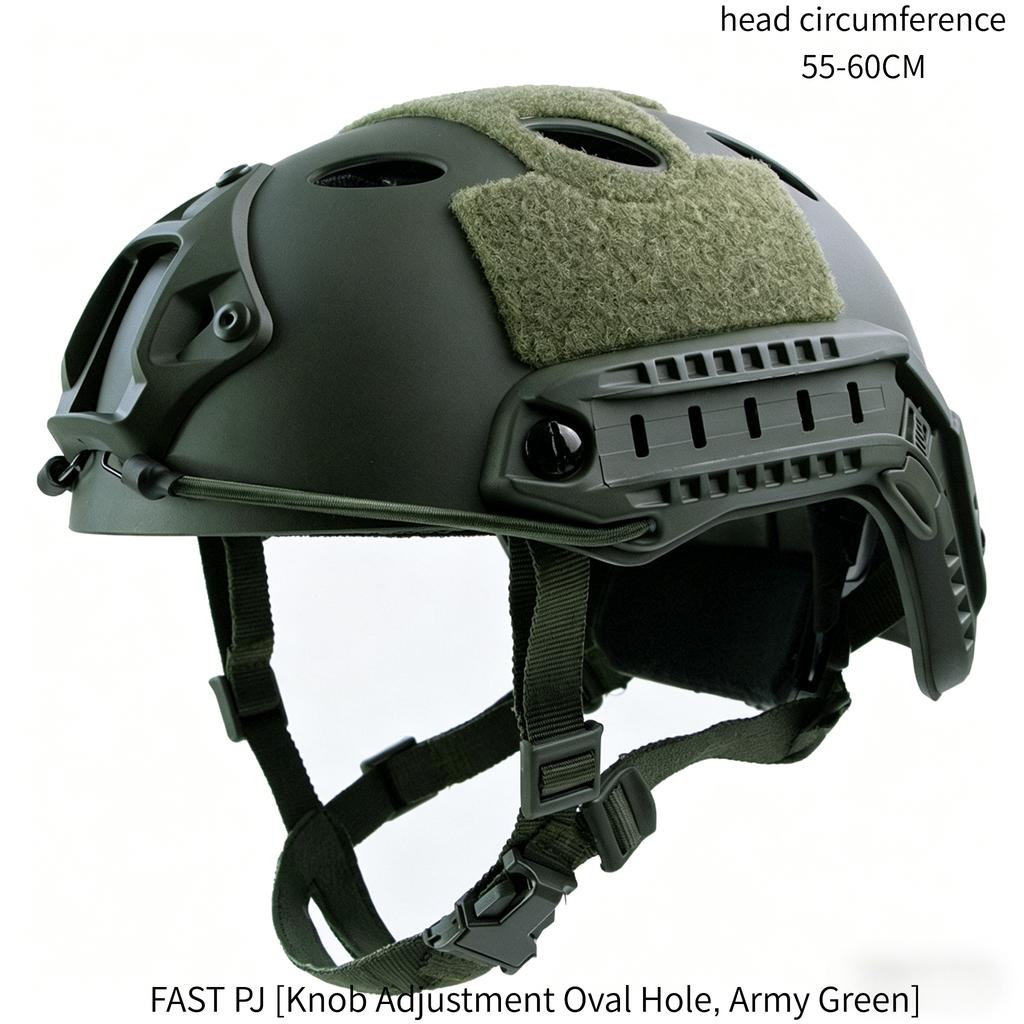 Fast Tactical Helmet, ABS Shell, Adjustable Suspension, 55-60cm Head Circumference, for CS Airsoft, Outdoor Training, Paintball & Cycling
