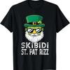 Skibidi Saint St Pat Rizz Funny St Patricks Day Leprechaun T Shirt