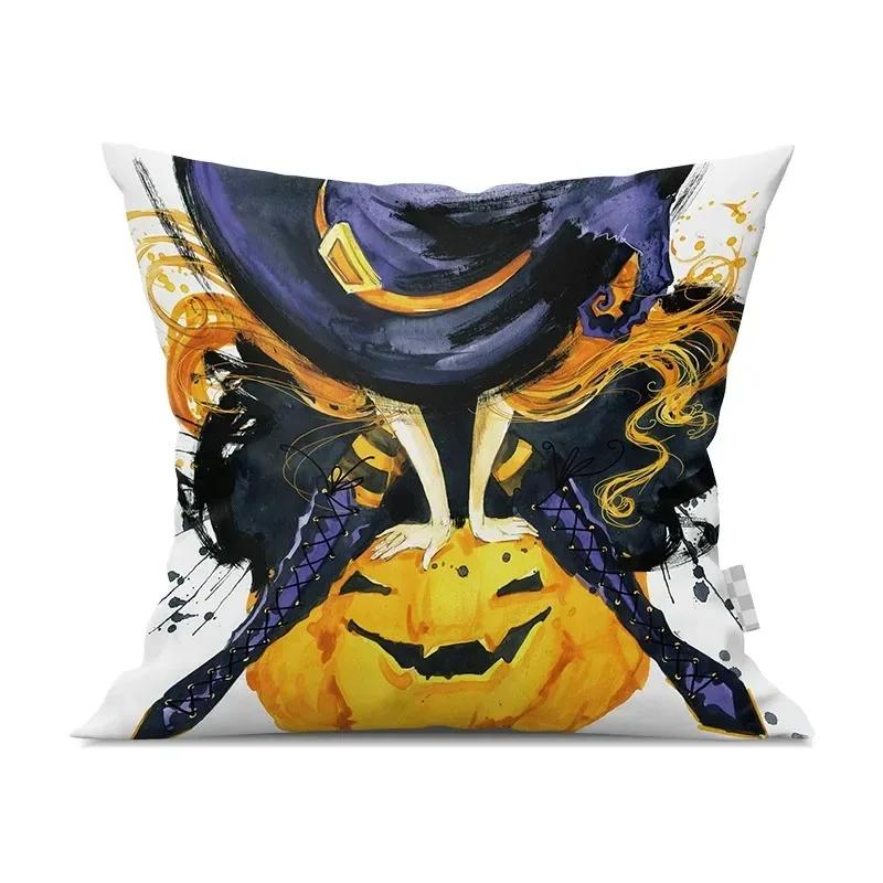 Halloween decorative cushion pumpkin pillow sleeve is suitable for home living room sofa room decoration