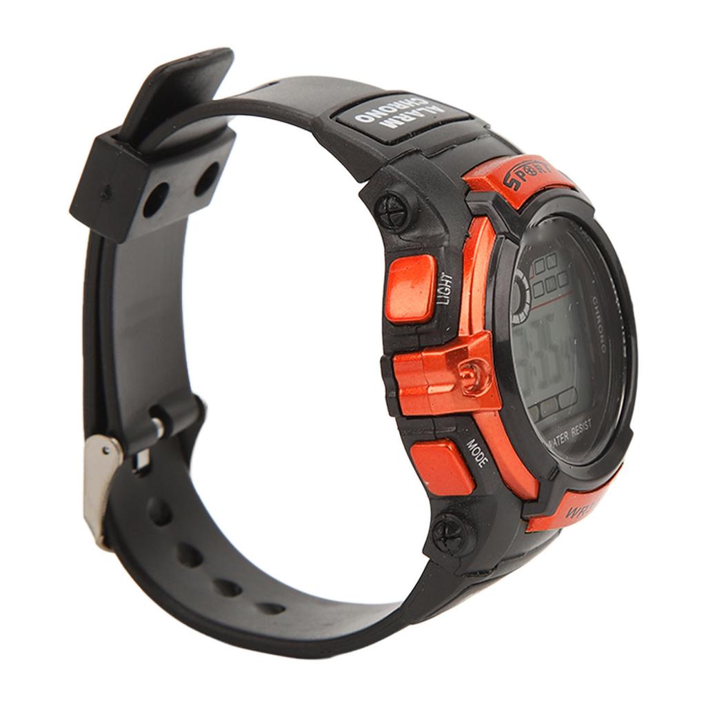 Ceas Sport Digital LCD Ceas Electronic Luminos Ceas pentru Bărbați pentru Activități în Aer Liber Portocaliu