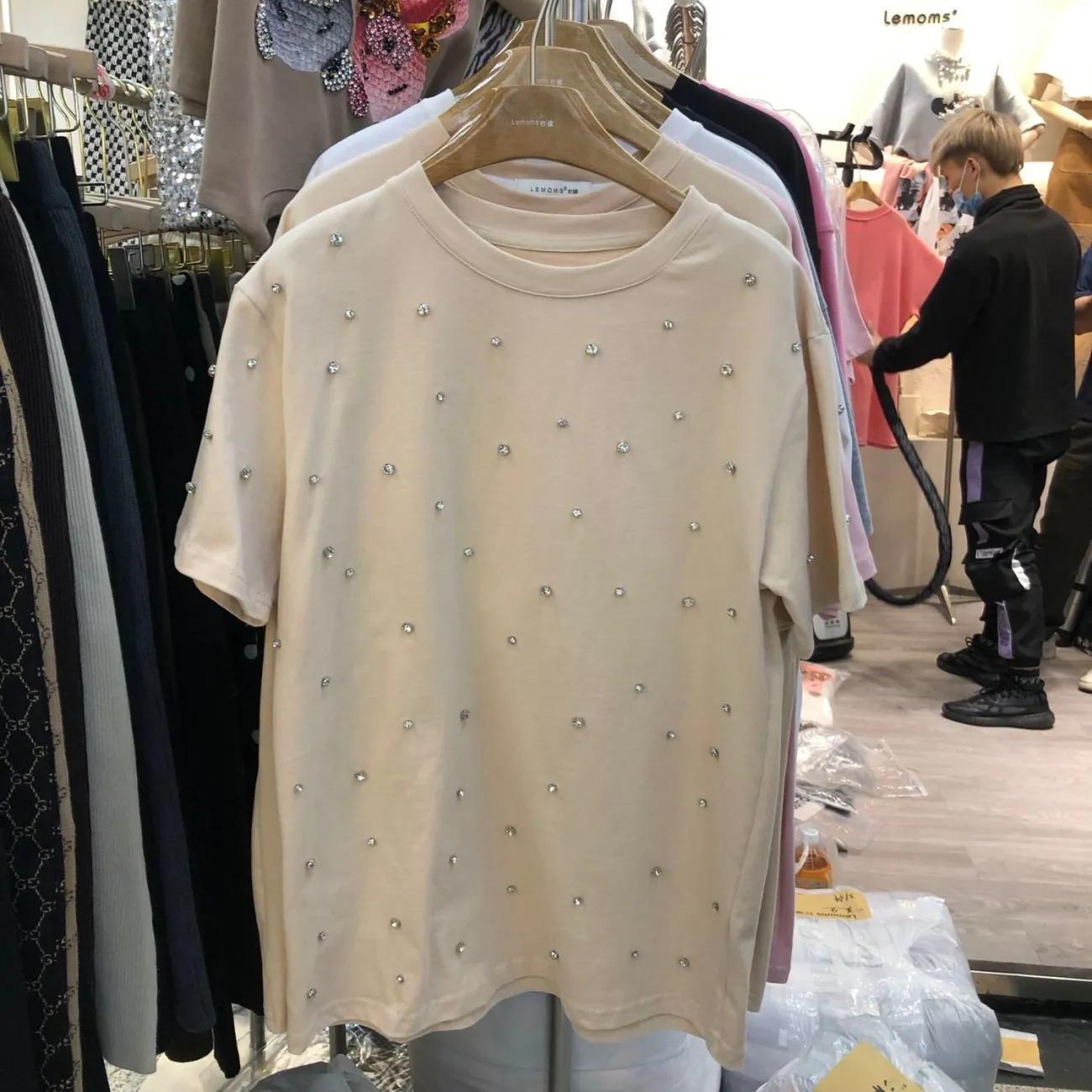 

Women s Spring/Summer Short-Sleeve Top: Elegant, Loose-Fit, Slimming, Solid Color, Youthful T-Shirt 4XL абрикосовий