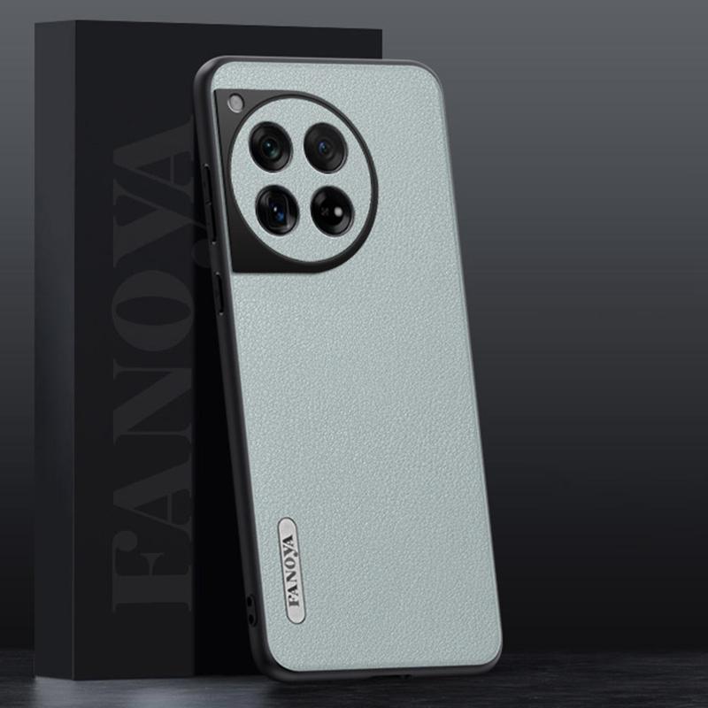 Luxury PU Leather Case For OnePlus 12 12R 5G Back Cover Matte Silicone Shockproof Full Protection Phone Case For One Plus 12 R