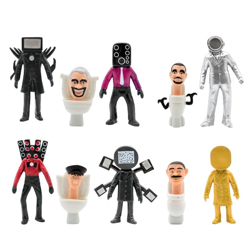 High-quality Pvc Material 2.5-4.5 Inch Toilet Man Vs Surveillance Man Action Figure Model Collectible