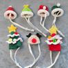 Christmas Goose Figurine Set with Hand-Crocheted Mini Pet Hats