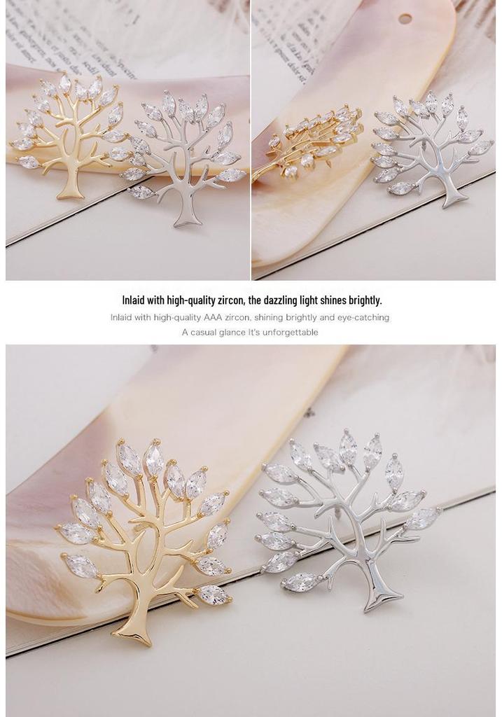 Luxury Zirconia Brooch: Fashionable Unisex Corsage with Anti-Exposure Lapel Buckle