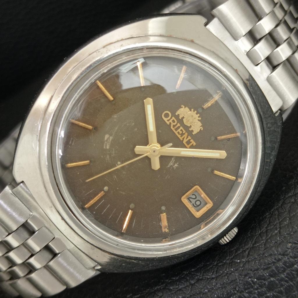 GENUINE VINTAGE ORIENT AUTOMATIC 46943 JAPAN MENS ORIGINAL DIAL WATCH a709446-1