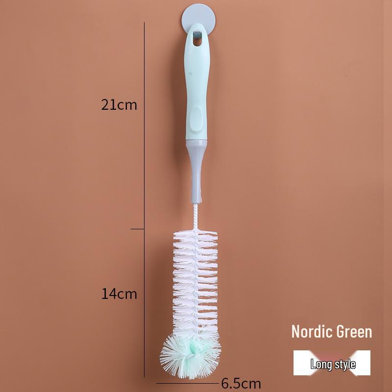 Tassenbürste mit langem Griff für Teeflecken: Babyflaschen-, Glas-, Wasserkocher- und Teetassenreiniger
