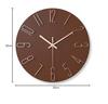 Lezalic Wall Clock, Simple, Scandinavian-Style, Silent Analog Wall Clock for Living Room, Office, or Bedroom (Mocha Brown)