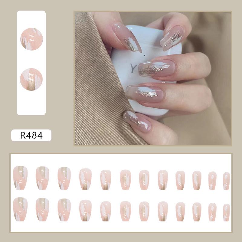 24-Piece Pink & Fresh Wearable Nail Art Tips