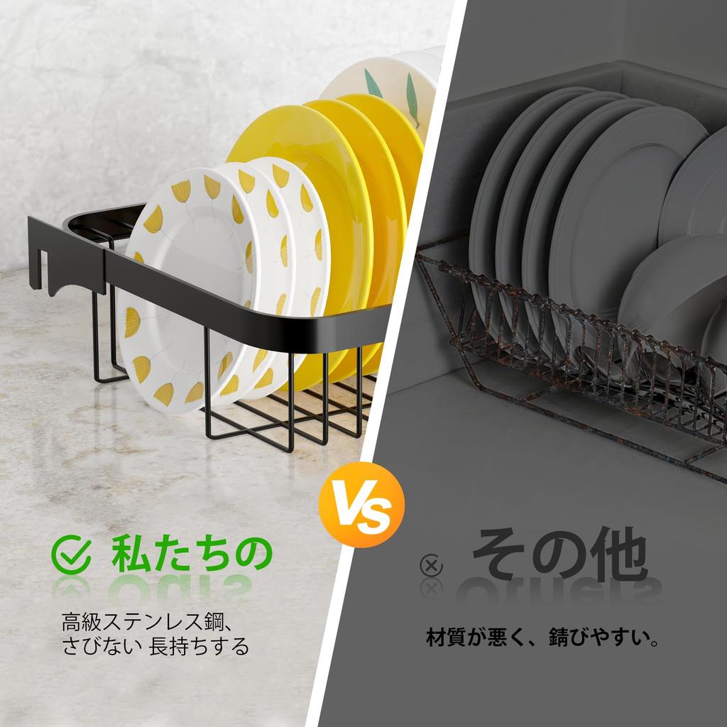 MERRYBOX Dish Large 2 Dish Dish Kitchen Storage Dish Large Dish Storage Easy To Expandable Dish Drainer 1 Drainer, Capacity, Tier, Horizontal,