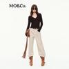 MO&Co. Straight-Leg Cotton Pants