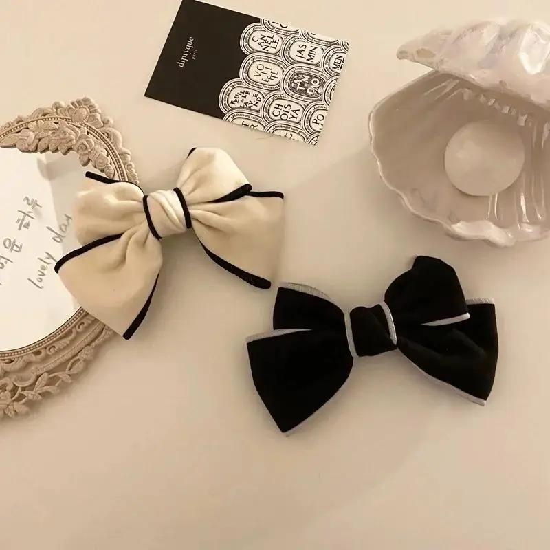 1 Pcs Imitation Bowknot Hair Clips For Women Hairpin Top Head Hairpin Ponytail Barrettes Elegant Bows Hair Accessoires Headwear