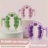 360° Massage Roller Dual Row Leg Slimming Clamp Hand Massager Simulator for Waist Leg Arm Buttocks Muscle Relaxation Health Care