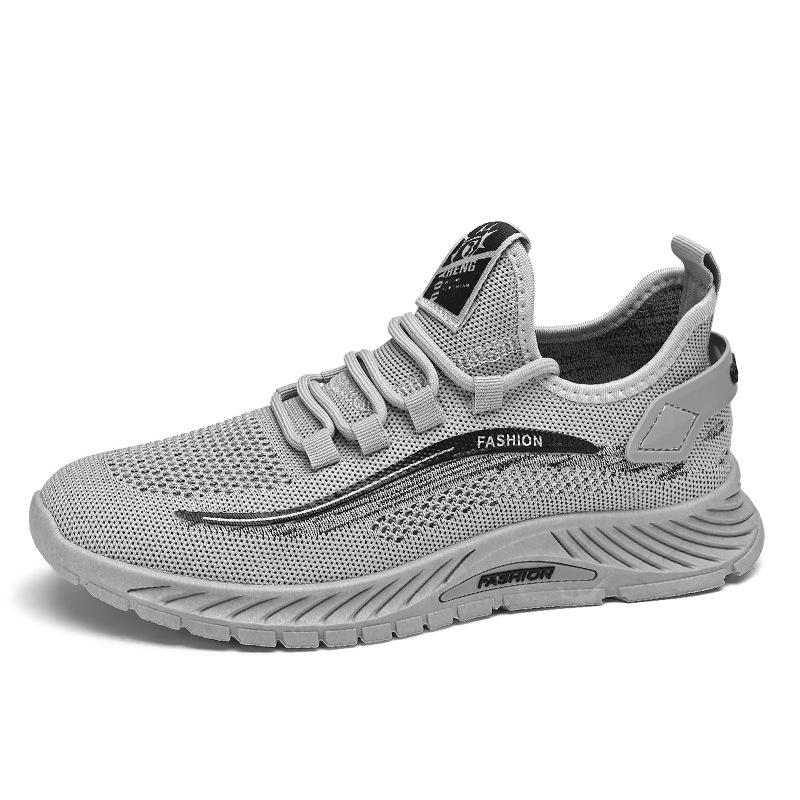 Putian Summer Single Mesh Casual Breathable Shoes Versatile Trendy Shoes Mesh Flying Woven Shoes Hollow Sports Shoes Men's Running Shoes