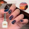 Seascape Cat Eye Nail Gel: Dazzling Gradient Satin with Glass Bead for Autumn/Winter 2025