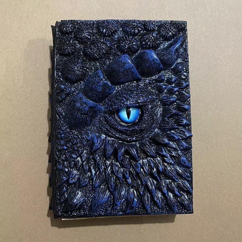 Vintage Dragon Embossed Resin Cover Travel Diary Notebook Travel Journal