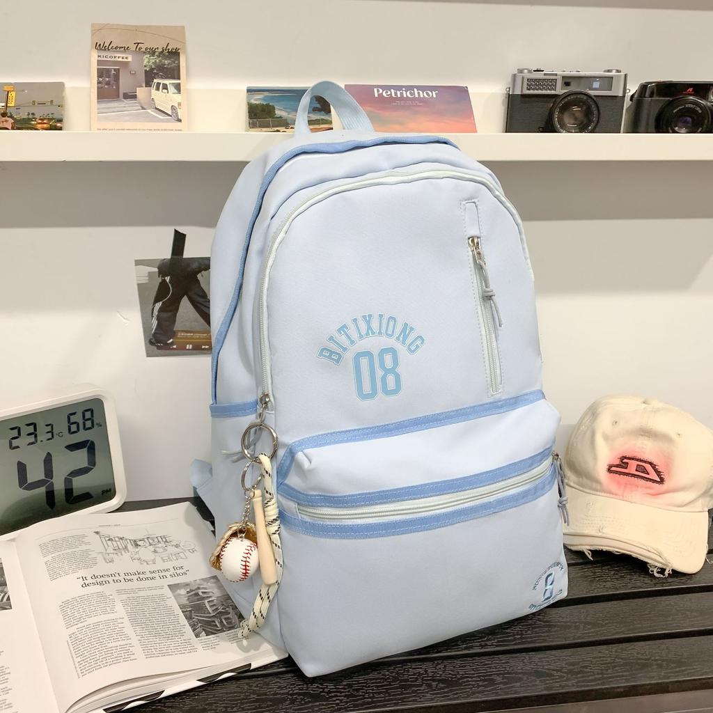 School bag Korean version of high value letters junior high school girls simple, lightweight, versatile and large capacity