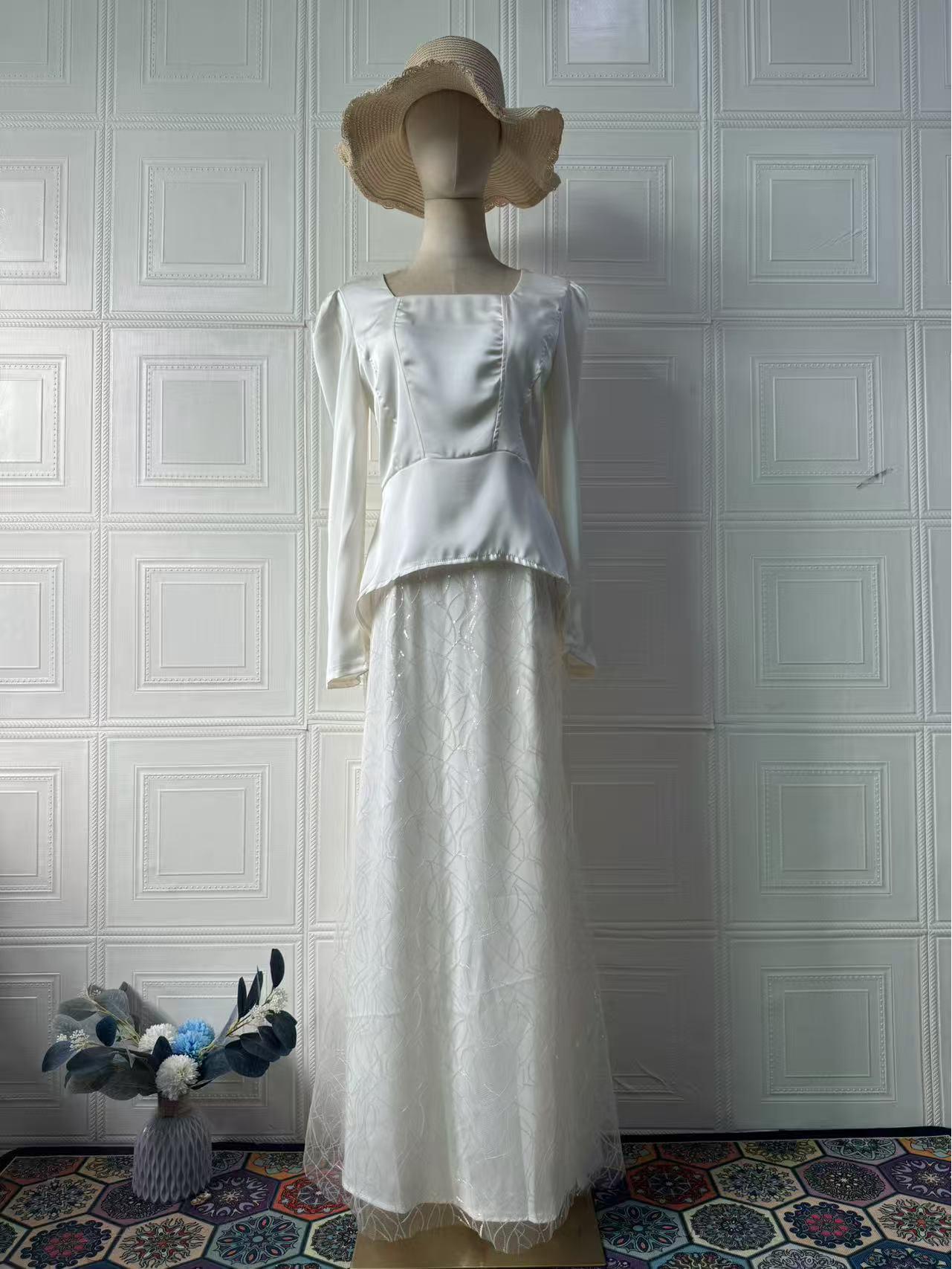 Elegant European & American Autumn Long-Sleeve Dress - 2025 XL