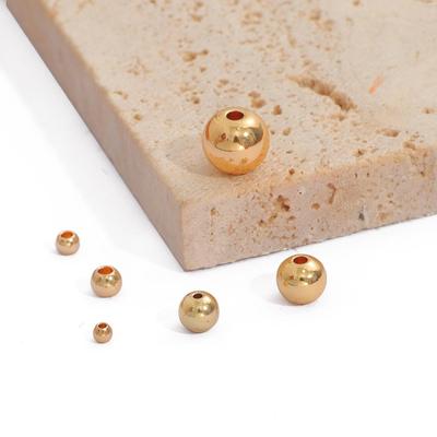 2-100Pcs Plated Copper Round Spacer Beads Ball End Seed Metal Beads Jewelry Making Accessories