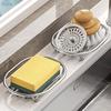 Stainless Steel Soap Dish Holder Non Slip Rustproof Drainage Soap Rack For Bathroom Kitchen Sink Soap Filter Rack Accessories