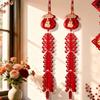 1pc/2pcs Year of the Horse Spring Festival Firecracker Hanging Decoration Chinese Year Decoration Hanging Fu Character