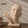Contemporary Aesthetic Desk Ornament Abstract Broken Face Art Sculpture, Nordic Minimalist Plastic Statue, 3D Printed Geometric Statue Deconstructive