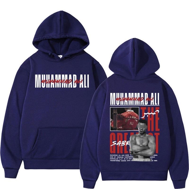 The Greatest Muhammad Ali Vintage Graphics Hoodies Men Women Fashion Cool High Street Sweatshirts Casual Fleece Oversized Hoodie